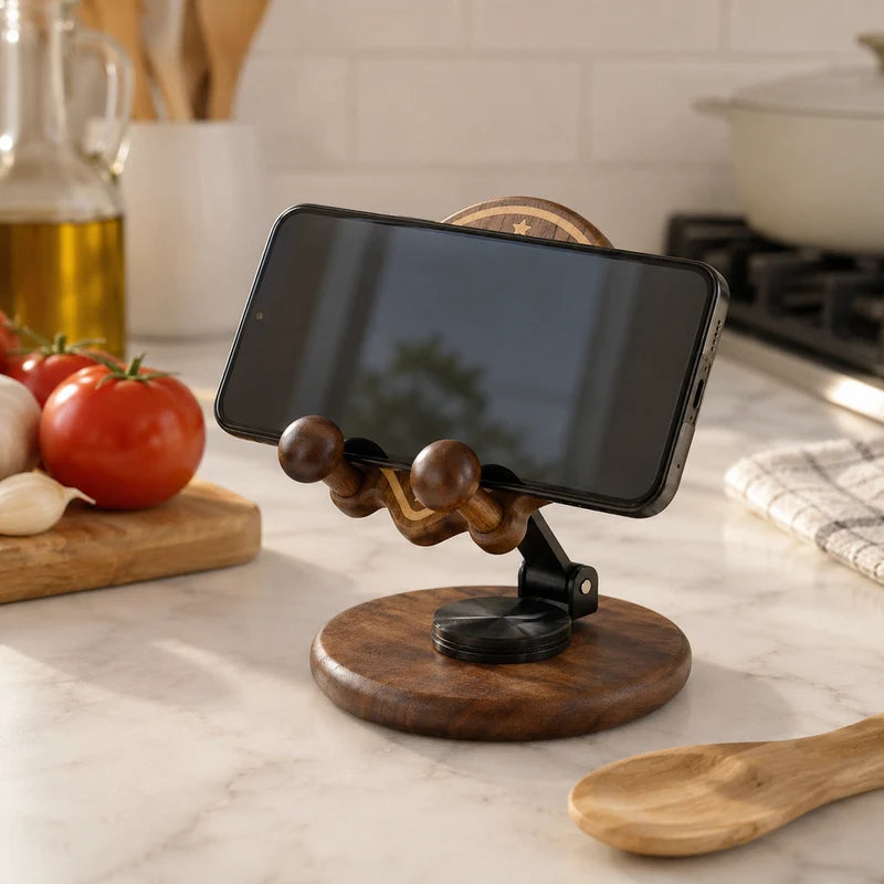 Suporte para Celular São Bento em Madeira - Sagrado Tesouro
