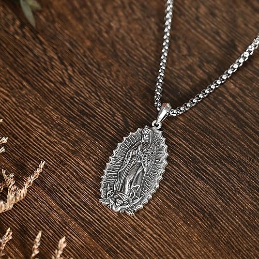 Colar Nossa Senhora de Guadalupe Prata 925K