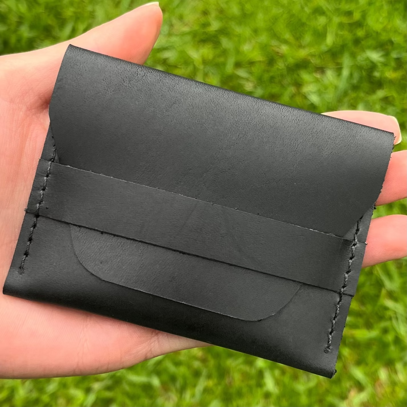 Bolsa de Couro para Terço - Preto