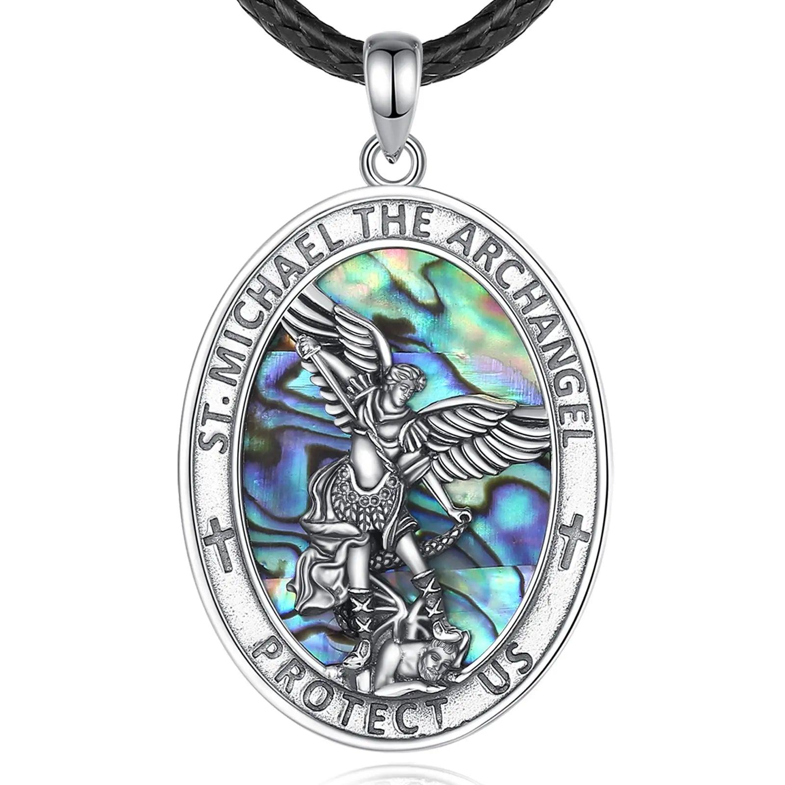 Colar Arcanjo Miguel de Prata Esterlina-925 - Sagrado Tesouro