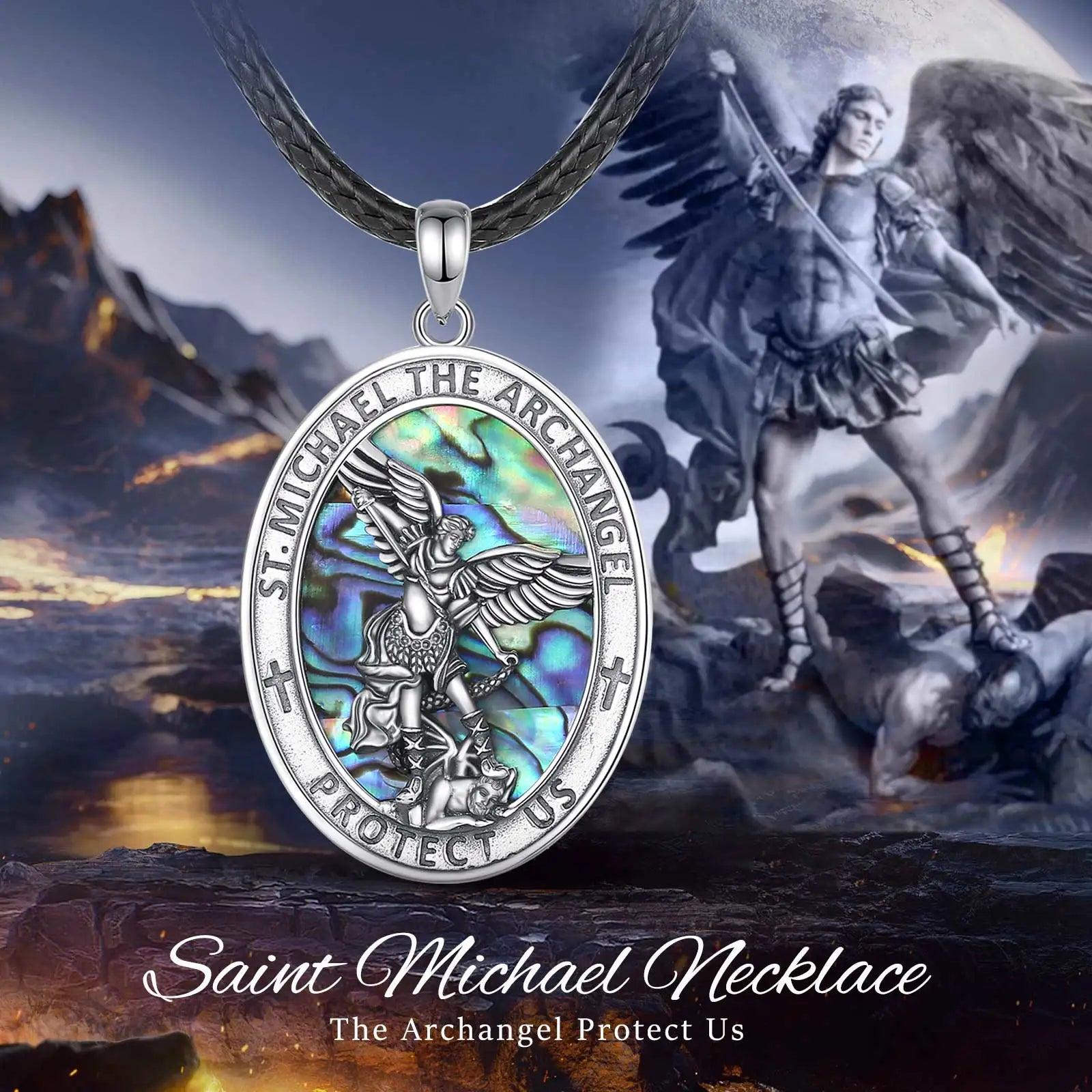 Colar Arcanjo Miguel - Arcanjo Protetor de Prata 925 - Sagrado Tesouro