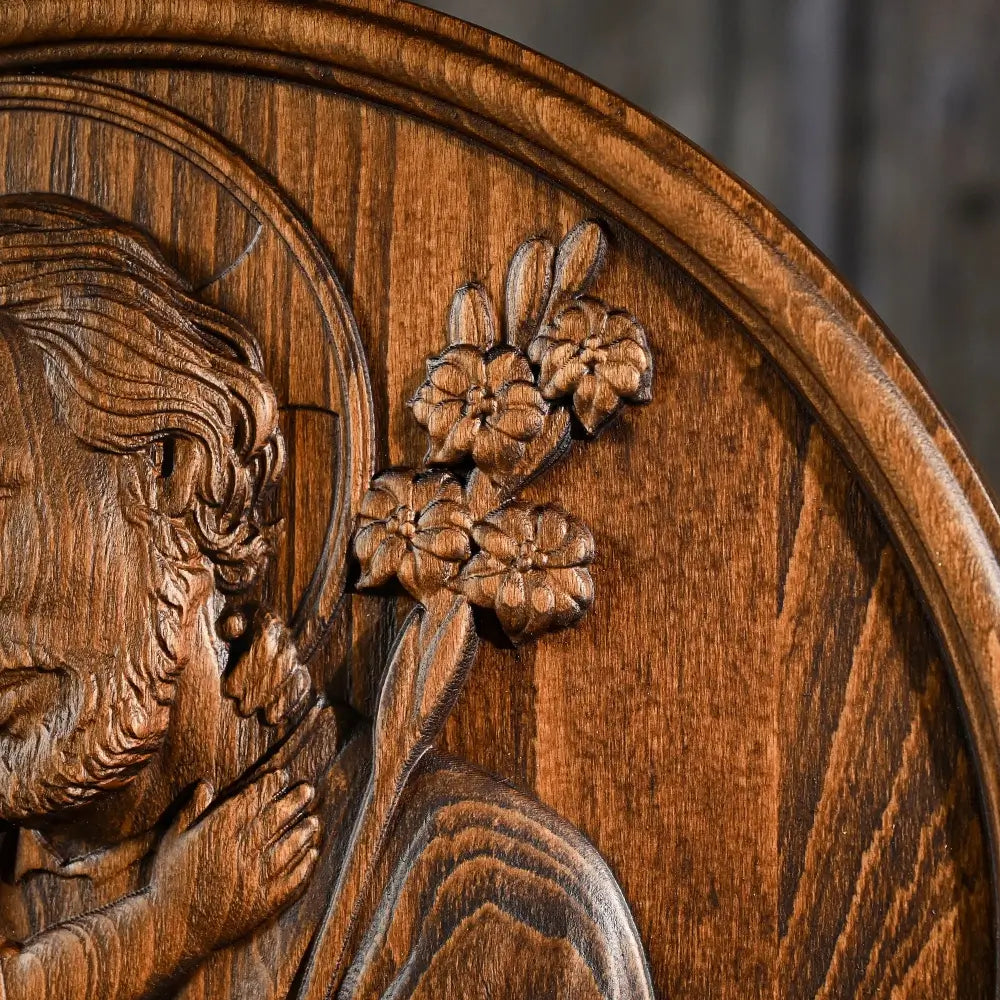Escultura São José e o Menino Jesus - Presente De Dia Dos Pais - Sagrado Tesouro