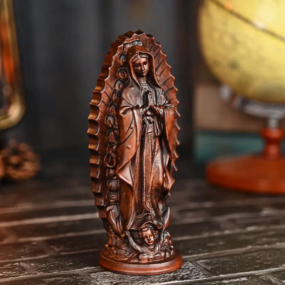 Imagem Nossa Senhora de Guadalupe em Madeira - Sagrado Tesouro