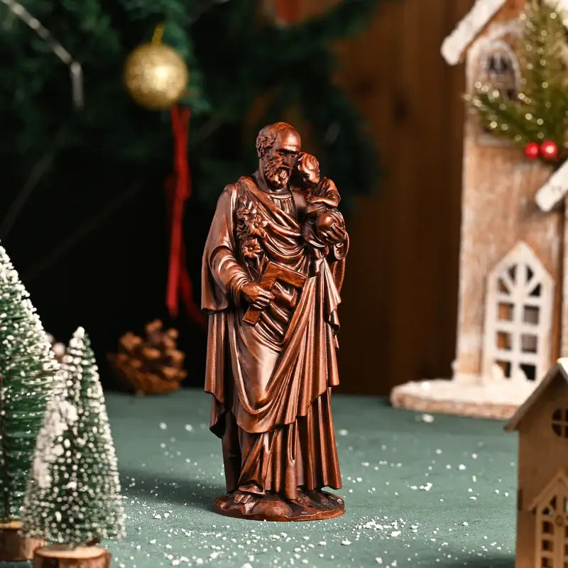 Imagem São José e Menino Jesus - Sagrado Tesouro