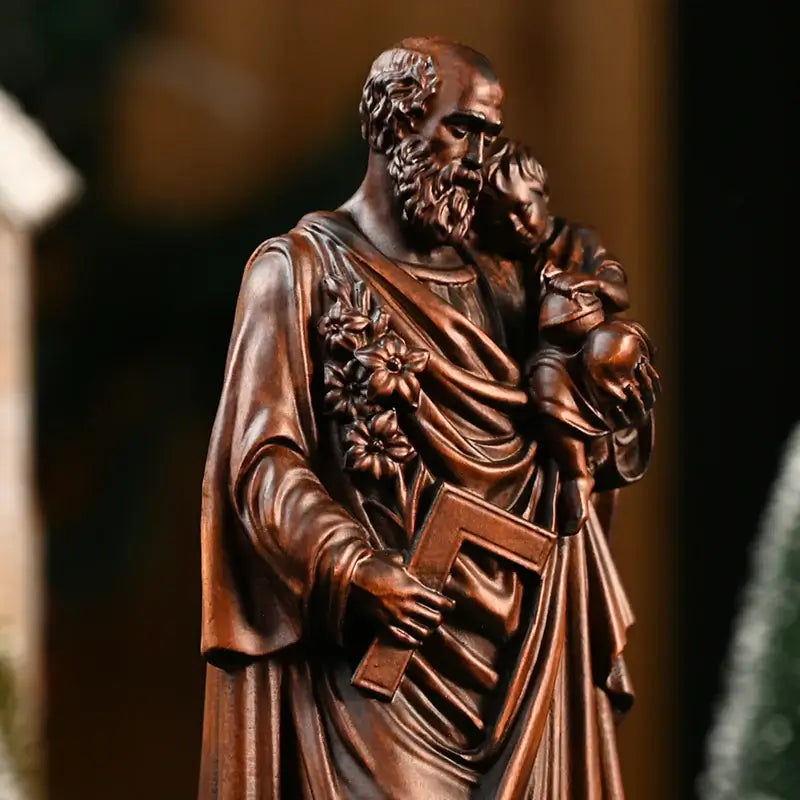 Imagem São José e Menino Jesus - Sagrado Tesouro
