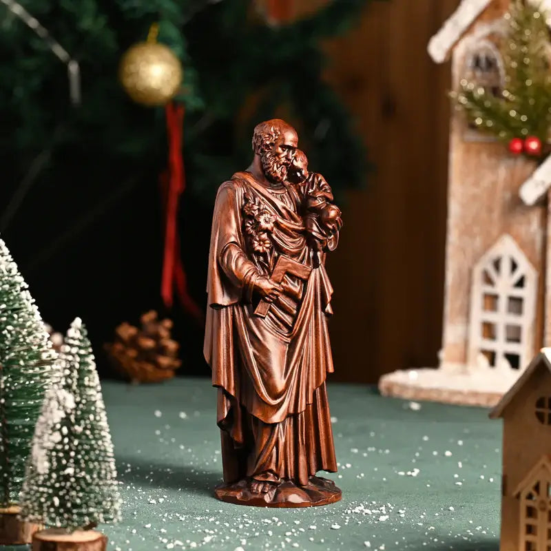 Imagem São José e Menino Jesus - Sagrado Tesouro
