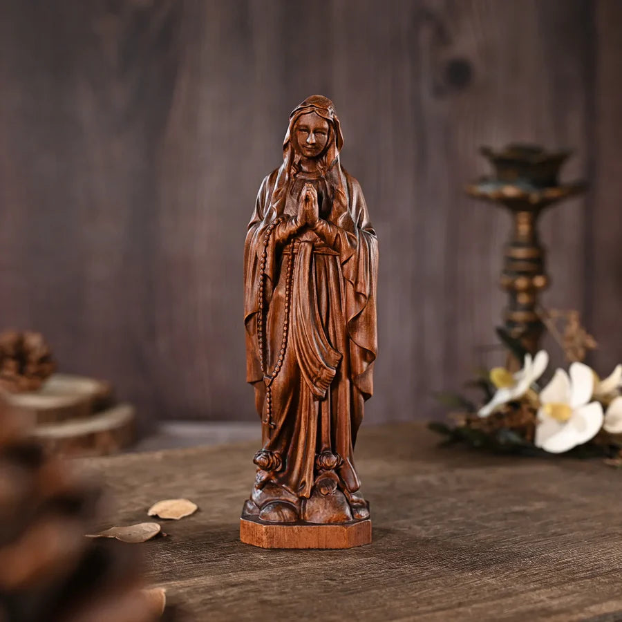 Imagem de Nossa Senhora de Lourdes Madeira - Sagrado Tesouro