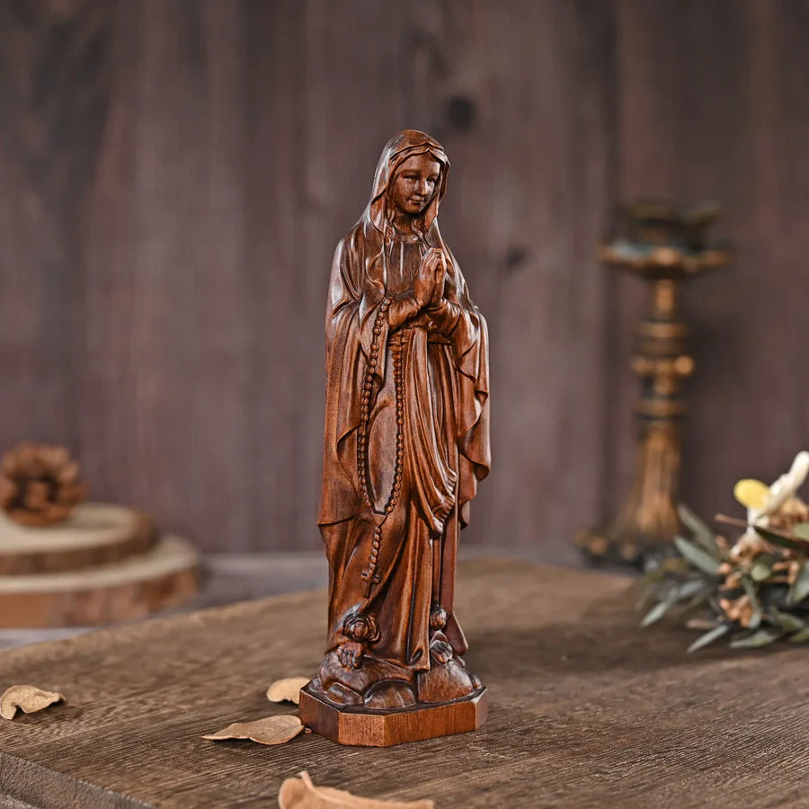 Imagem de Nossa Senhora de Lourdes Madeira - Sagrado Tesouro