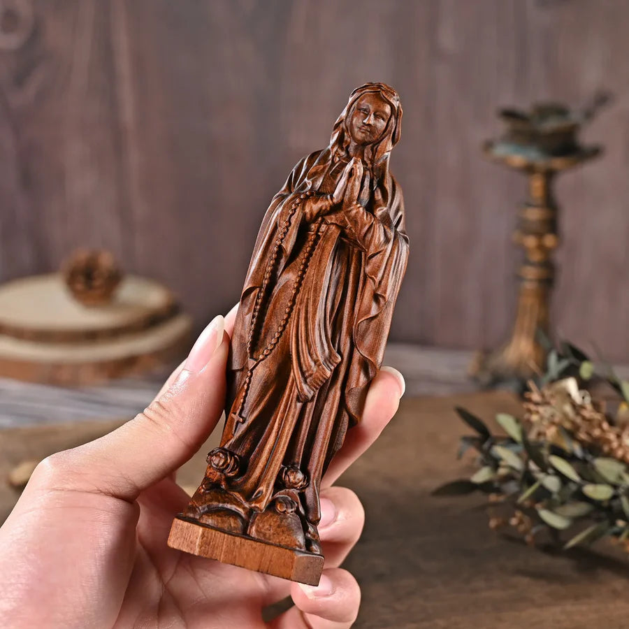 Imagem de Nossa Senhora de Lourdes Madeira - Sagrado Tesouro