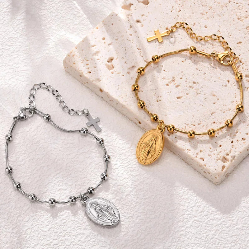 Pulseira Medalha Milagrosa Nossa Senhora das Graças - Sagrado Tesouro