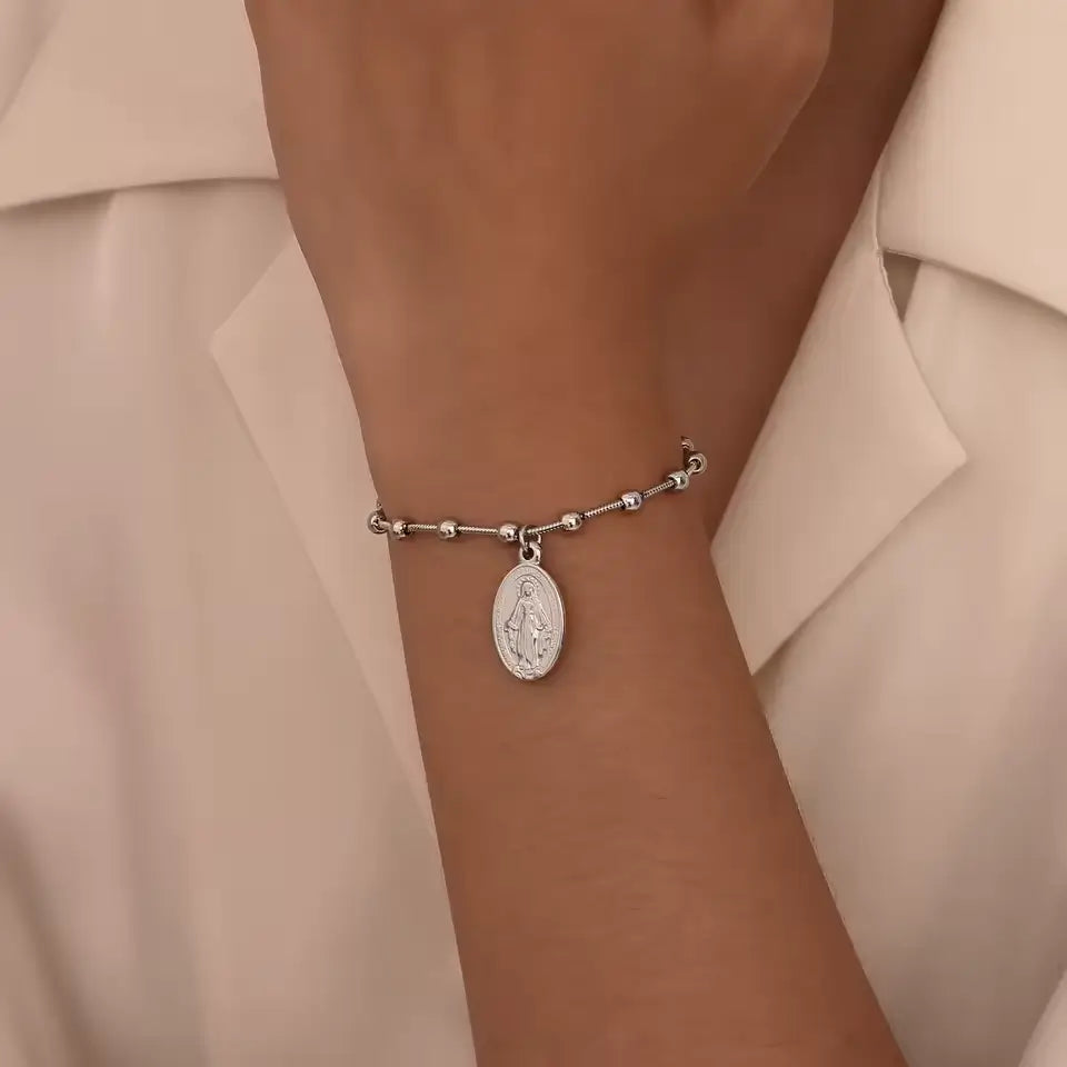 Pulseira Medalha Milagrosa Nossa Senhora das Graças - Sagrado Tesouro