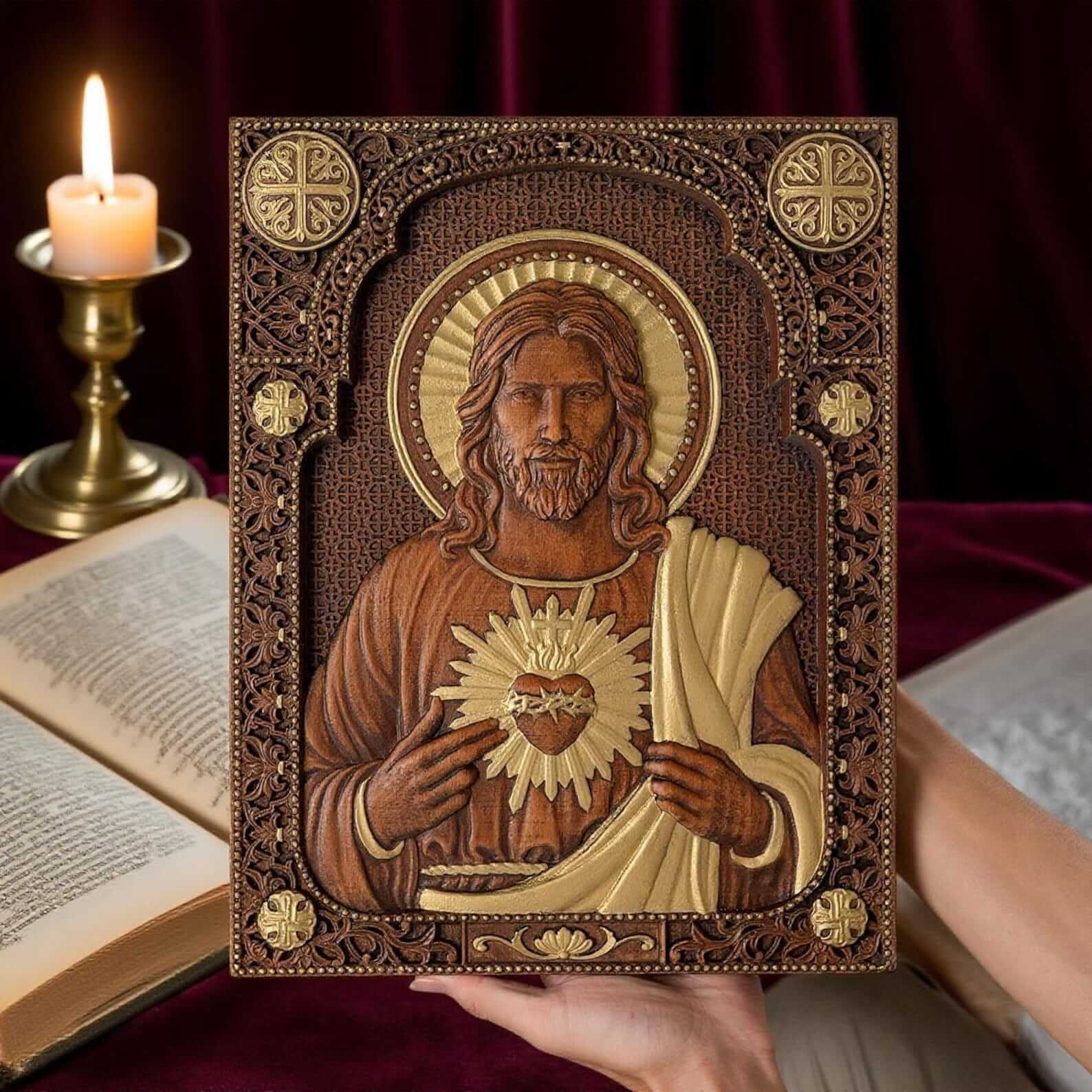 Sagrado Coração de Jesus em Madeira - Sagrado Tesouro