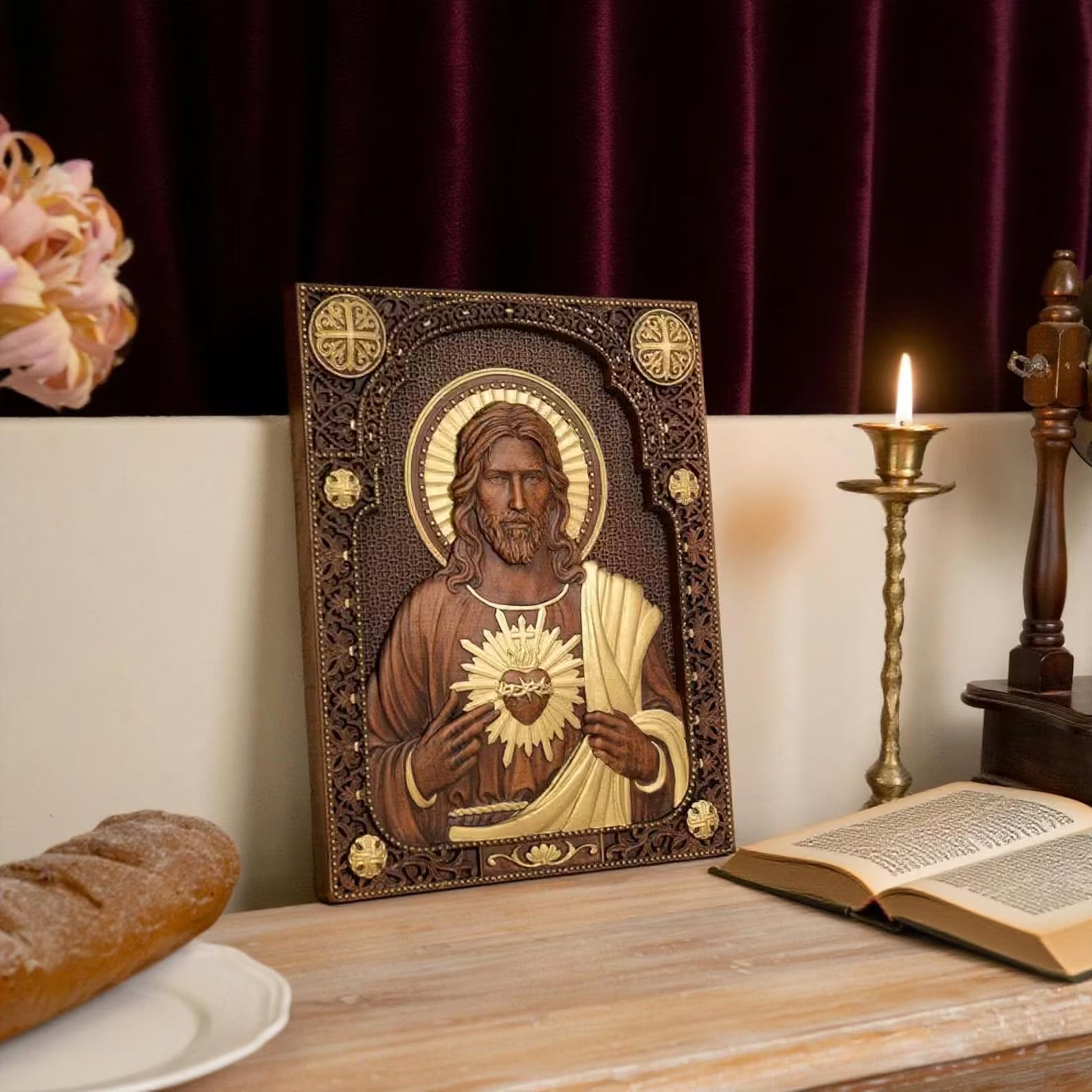 Sagrado Coração de Jesus em Madeira - Sagrado Tesouro