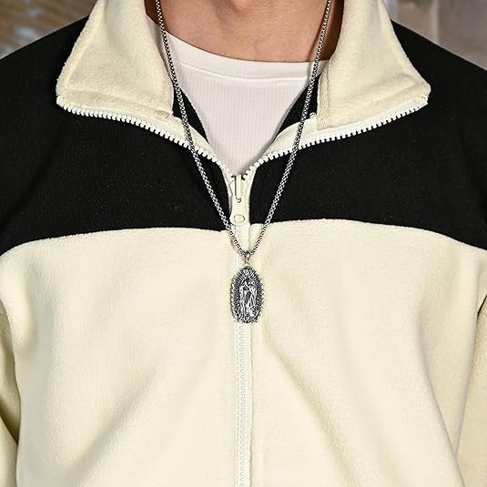 Colar Nossa Senhora de Guadalupe Prata 925K - detalhes