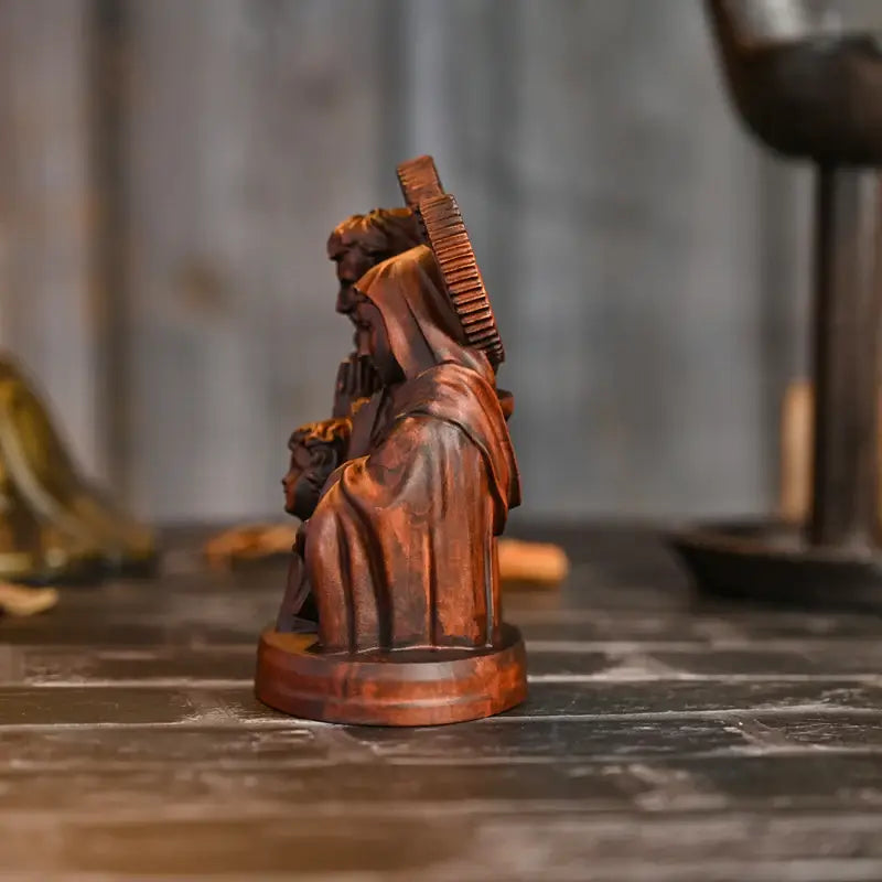 Imagem Sagrada Família em Madeira - Sagrado Tesouro