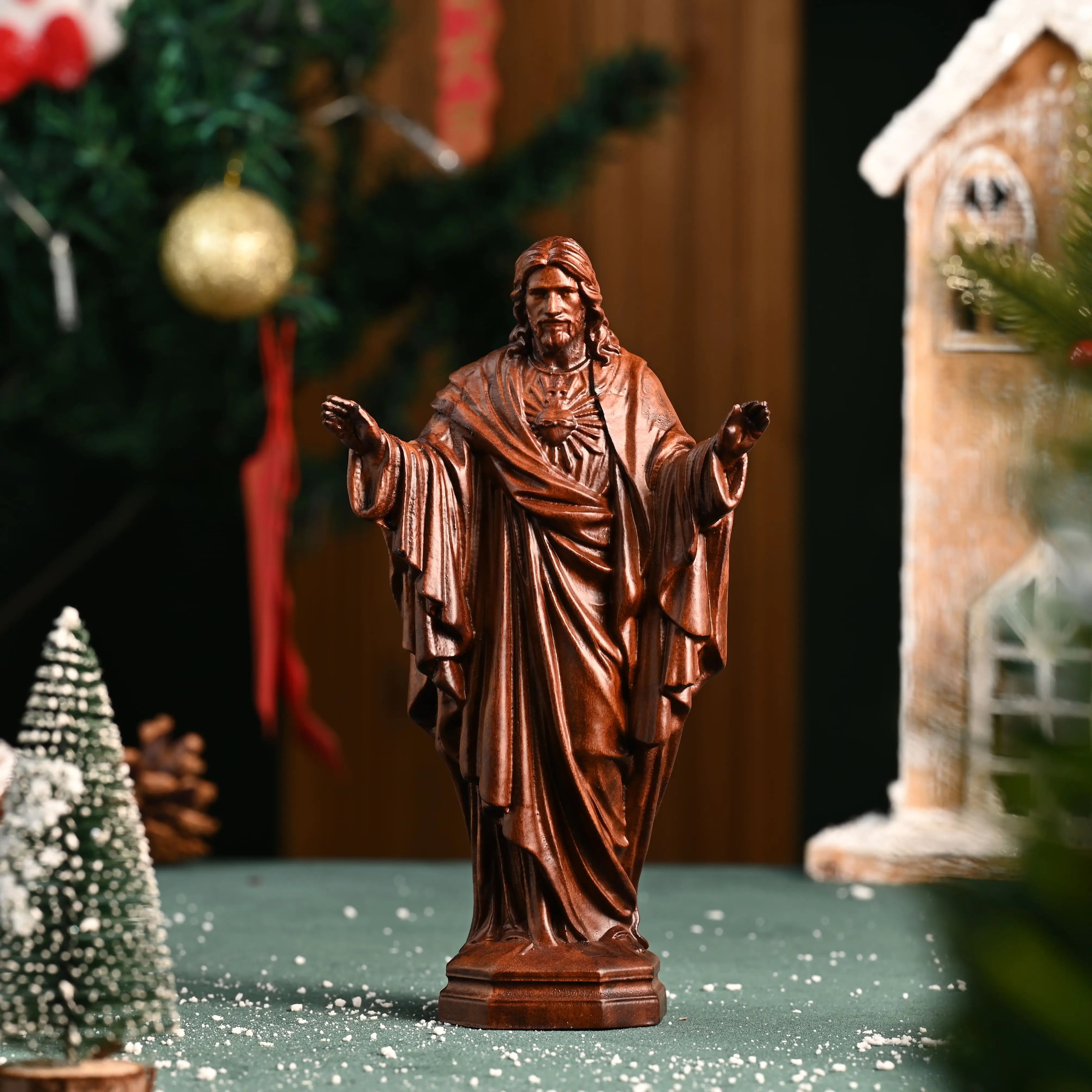 Imagem Sagrado Coração de Jesus em Madeira - Sagrado Tesouro