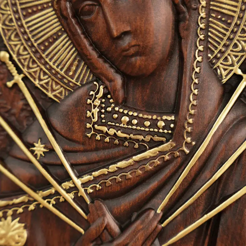 Nossa Senhora das Dores Escultura em Madeira - Sagrada Familia