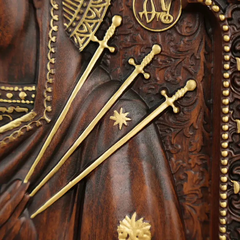 Nossa Senhora das Dores Escultura em Madeira - Sagrada Familia