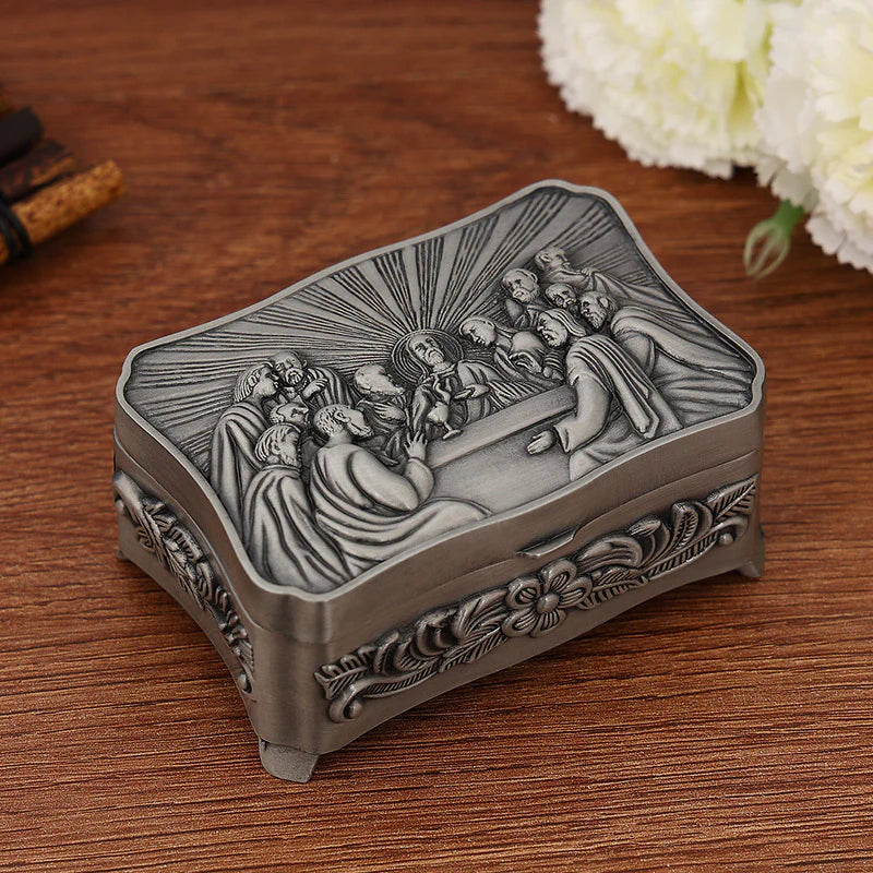 Porta-jóias Última Ceia de Metal - Sagrado Tesouro
