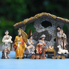 Presépio em Estatuas para Decoração 12 Peças - Sagrado Tesouro