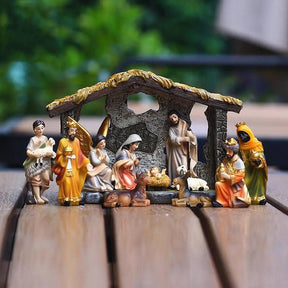 Presépio em Estatuas para Decoração 12 Peças - Sagrado Tesouro