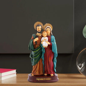 Holy Family Statue Jesus Figurine Craft Nativity Scene for Desktop Home Gift Home Decor Sculpture Mary Joseph - Sagrado Tesouro