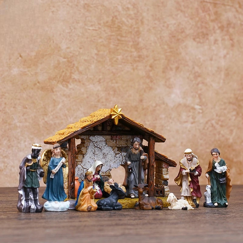 Conjunto Presépio Natividade em Resina — Cena de Natal