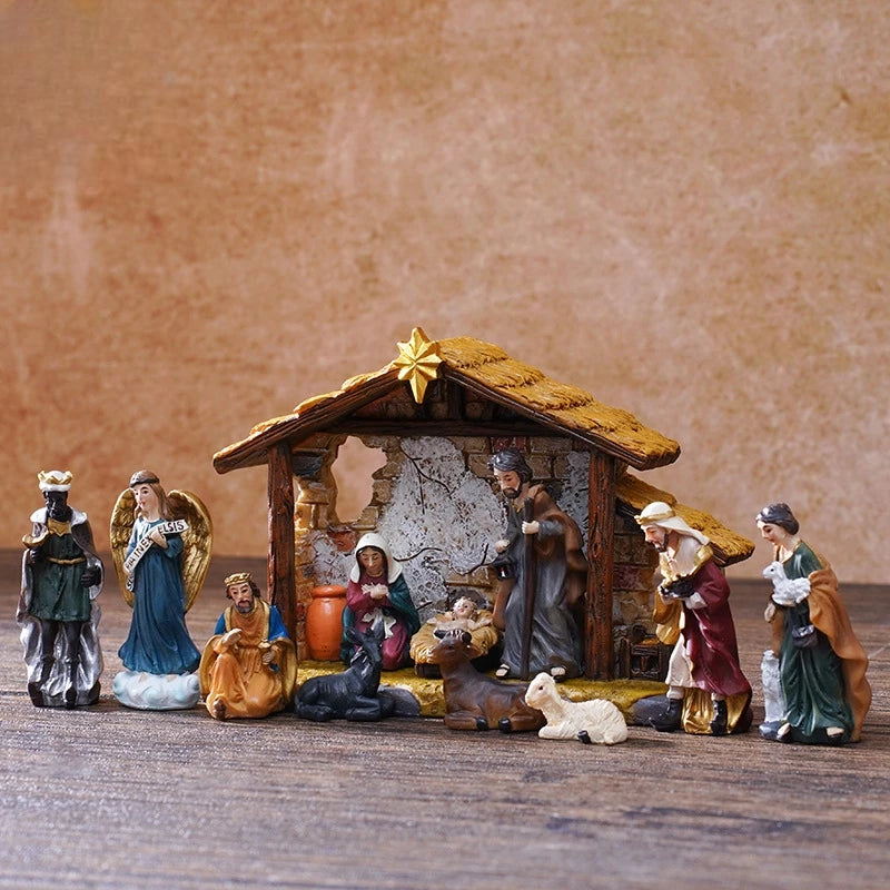 Conjunto Presépio Natividade em Resina — Cena de Natal