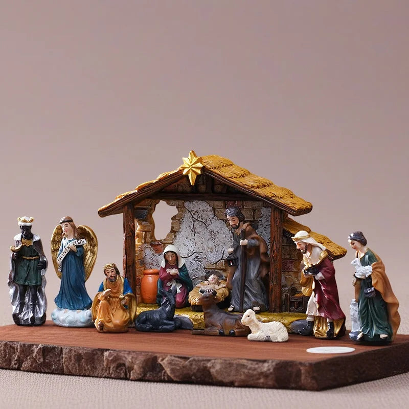 Conjunto Presépio Natividade em Resina — Cena de Natal