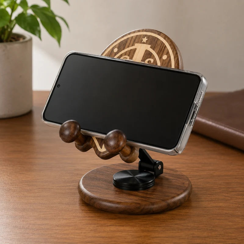 Suporte para Celular São Bento em Madeira - Sagrado Tesouro